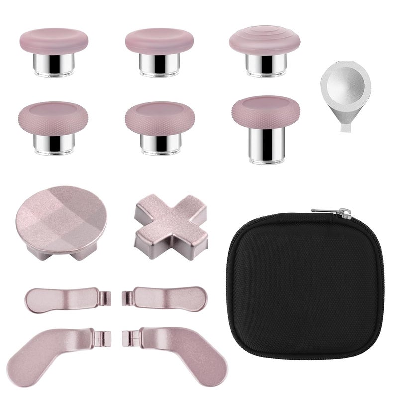 VANPARK Accessories for Xbox One Elite Series 2 Controller(Model 1797), Metal Thumbsticks Paddles Joysticks Replacement Parts Kits Compatible with Xbox Elite Wireless Controller Series 2 Core(RosyBrown) - Image 1